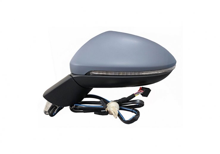 Retrovisor eléctrico izquierdo, asférico, térmico, imprimado, abatible, con intermitente (11 pines) VOLKSWAGEN-GOLF pour VOLKSWAGEN GOLF  pour VOLKSWAGEN GOLF