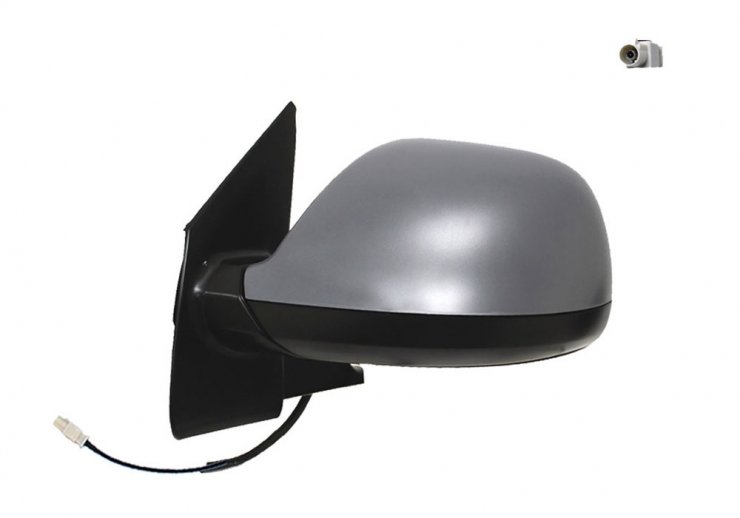 Retrovisor izquierdo manual, asférico, imprimado, y con antena VOLKSWAGEN-TRANSPORTER T5 pour VOLKSWAGEN MULTIVAN  pour VOLKSWAGEN MULTIVAN