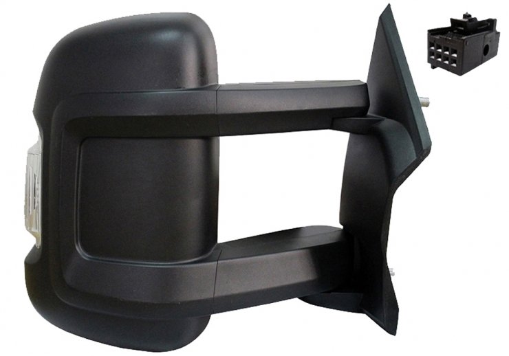Retrovisor manual derecho, ángulo muerto, convexo, con intermitente (2 pines) (largo) FIAT-DUCATO pour CITROEN JUMPER  pour CITROEN JUMPER