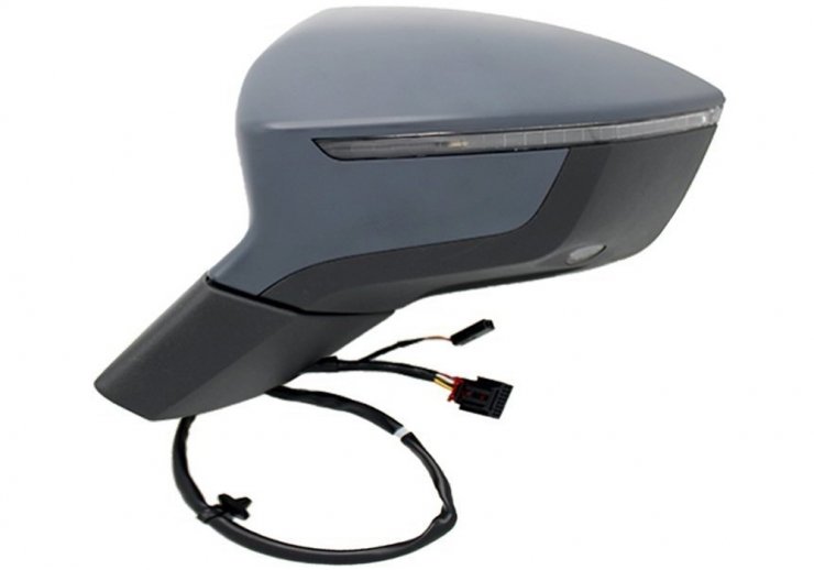 Retrovisor eléctrico izquierdo, convexo, térmico, imprimado, abatible, con intermitente, cortesía, side (11 pines) SEAT-ateca pour SEAT ATECA  pour SEAT ATECA