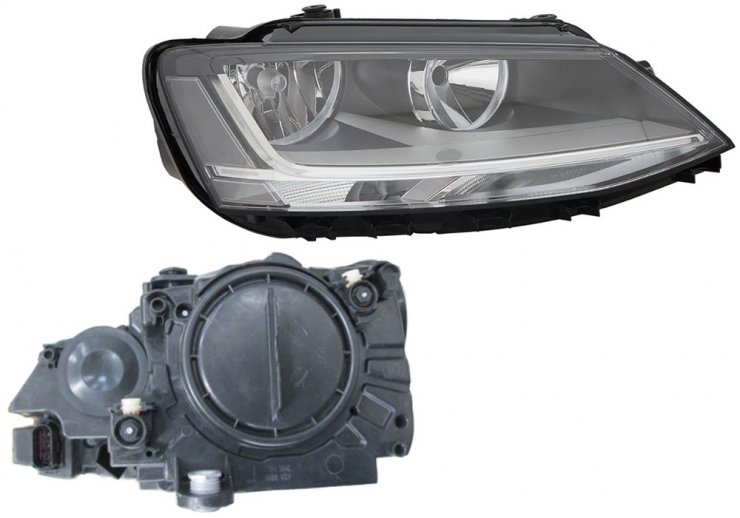 Faro eléctrico derecho, LED, H7+H7 (motor) VOLKSWAGEN-JETTA  pour VOLKSWAGEN JETTA   pour VOLKSWAGEN JETTA