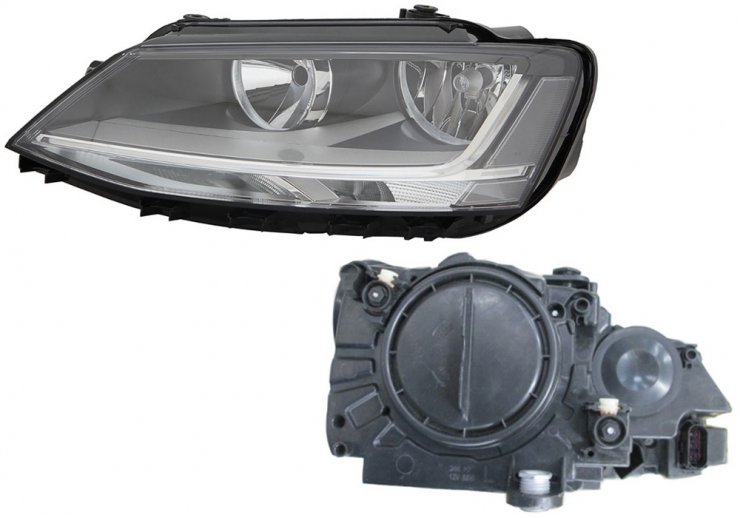 Faro eléctrico izquierdo, LED, H7+H7 (motor) VOLKSWAGEN-JETTA  pour VOLKSWAGEN JETTA   pour VOLKSWAGEN JETTA