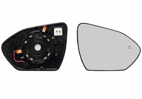 Acceder a la pieza Cristal + soporte retrovisor derecho, convexo, térmico, side (4 pines)