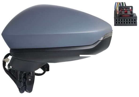 Acceder a la pieza Retrovisor eléctrico izquierdo, asférico, térmico, imprimado, con intermitente, LED (6 pines)