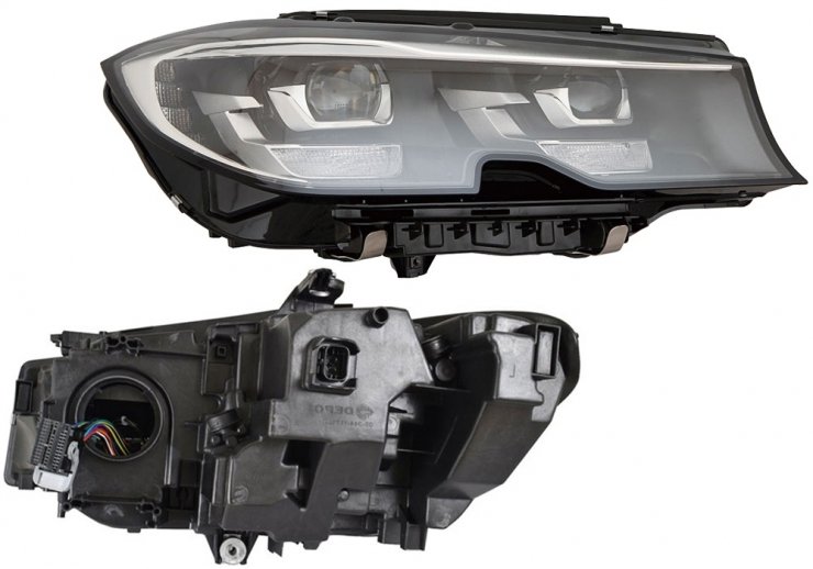 Acceder a la pieza Faro eléctrico derecho, LED (motor)