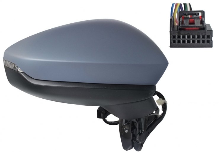Acceder a la pieza Retrovisor eléctrico derecho, convexo, imprimado, abatible, con intermitente, memoria, LED (14 pines)