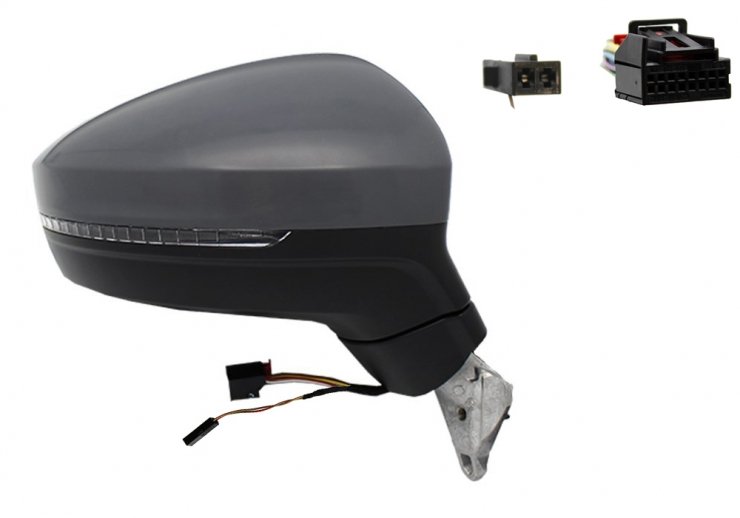 Acceder a la pieza Retrovisor eléctrico derecho, convexo, térmico, imprimado, con intermitente, LED, side (8 pines)