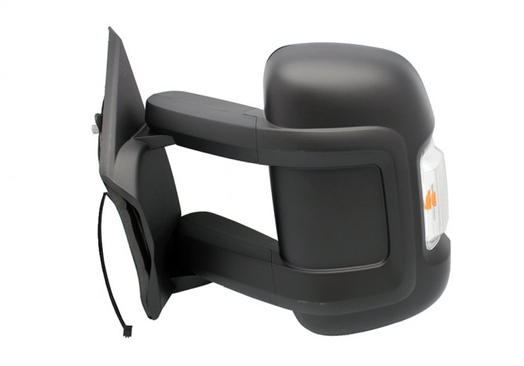 Retrovisor eléctrico izquierdo, convexo, térmico, con intermitente (16W), sonda (10 pines) (largo)