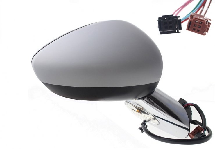 Retrovisor derecho eléctrico, imprimado + piloto + sonda + soporte cromado  pour CITROEN DS3   pour CITROEN DS3