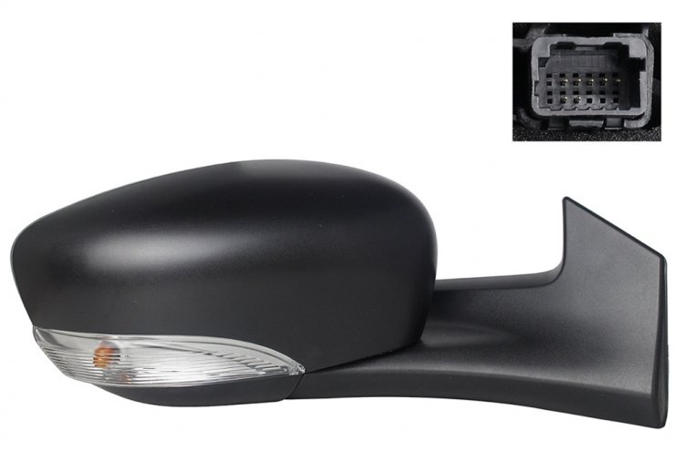 Retrovisor eléctrico derecho, convexo, térmico, con intermitente, sonda (9 pines) RENAULT-ZOE pour RENAULT ZOE  pour RENAULT ZOE