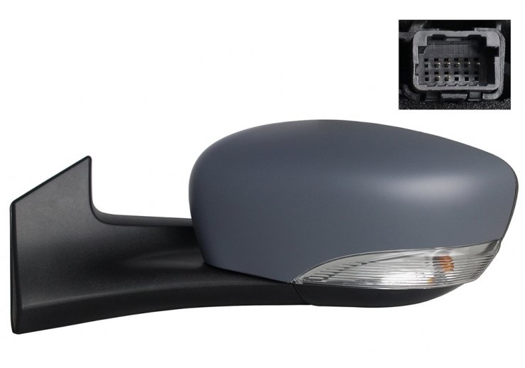 Retrovisor eléctrico izquierdo, asférico, térmico, imprimado, con intermitente (7 pines) RENAULT-ZOE pour RENAULT ZOE  pour RENAULT ZOE
