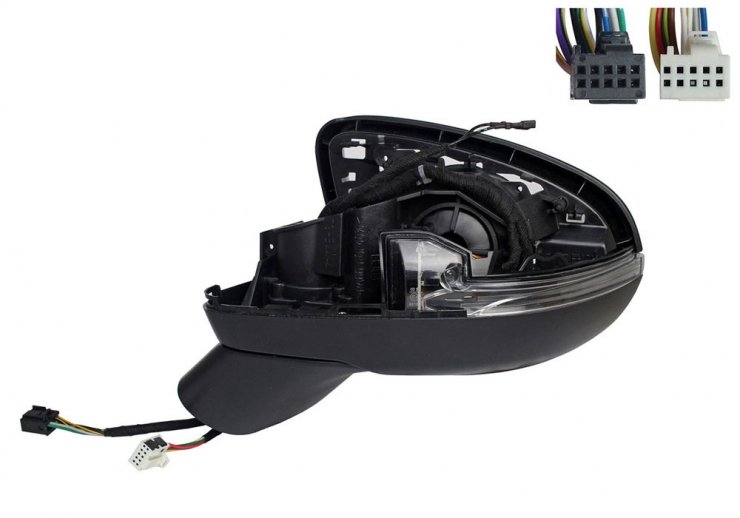 Acceder a la pieza Cuerpo de retrovisor eléctrico izquierdo, térmico, abatible, con intermitente, cortesía, memoria, LED, side, electrocrómico (5 pines, 8 pines)