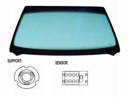 Acceder a la pieza Parabrisas verde con control solar, sensor lluvia/luz (Compact)