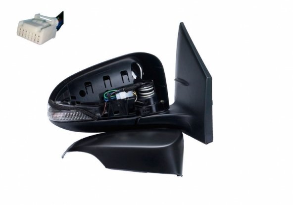 Acceder a la pieza Retrovisor eléctrico derecho, convexo, térmico, imprimado, abatible, con intermitente (9 pines)