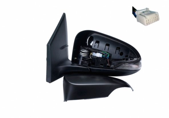 Acceder a la pieza Retrovisor eléctrico izquierdo, convexo, térmico, imprimado, abatible, con intermitente (9 pines)
