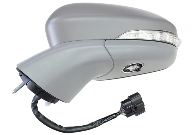 Acceder a la pieza Retrovisor eléctrico derecho, asférico, térmico, imprimado, abatible, con intermitente, cortesía (9 pines) (desde 2019)