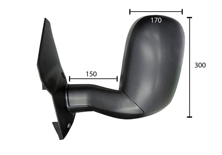 Acceder a la pieza Retrovisor manual izquierdo, convexo (Brazo largo)