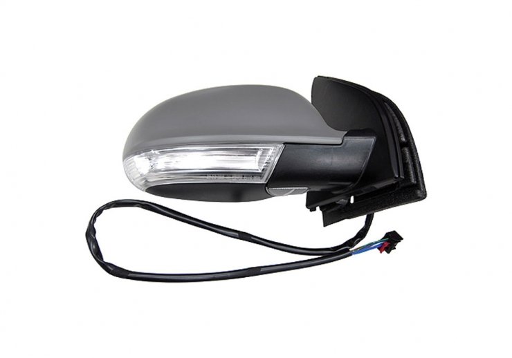 Retrovisor eléctrico derecho, convexo, térmico, imprimado, abatible, con intermitente, cortesía, LED (9 pines) VOLKSWAGEN-GOLF pour VOLKSWAGEN GOLF  pour VOLKSWAGEN GOLF