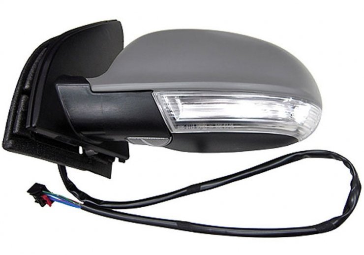 Retrovisor eléctrico izquierdo, asférico, térmico, imprimado, abatible, con intermitente, cortesía, LED (9 pines) VOLKSWAGEN-GOLF pour VOLKSWAGEN GOLF  pour VOLKSWAGEN GOLF