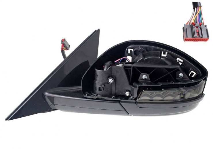 Cuerpo de retrovisor eléctrico izquierdo, térmico, con intermitente, sonda (8 pines)  pour JAGUAR F-PACE  pour JAGUAR F-PACE
