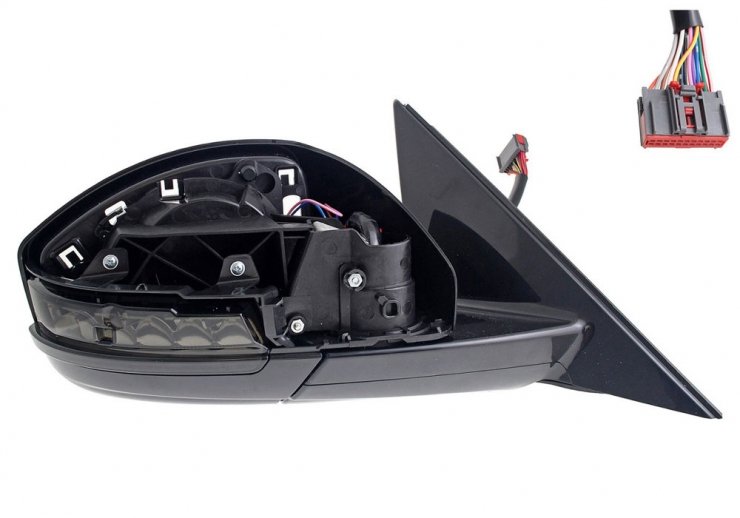 Cuerpo de retrovisor eléctrico derecho, térmico, abatible, con intermitente (8 pines)  pour JAGUAR F-PACE  pour JAGUAR F-PACE