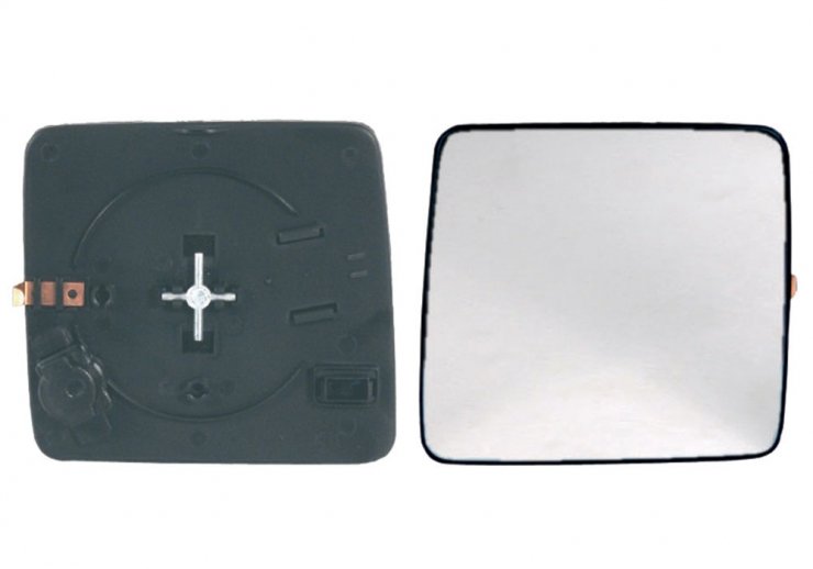 Acceder a la pieza Cristal + soporte retrovisor derecho, convexo, azul, térmico