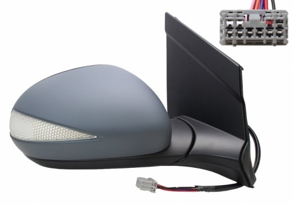 Acceder a la pieza Retrovisor eléctrico derecho, convexo, térmico, imprimado, abatible, con intermitente (3 puertas) (9 pines)