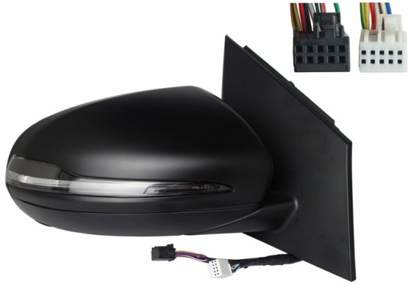 Acceder a la pieza Retrovisor eléctrico derecho, asférico, térmico, imprimado, abatible, con intermitente, cortesía, memoria, LED, side (8 pines, 8 pines)