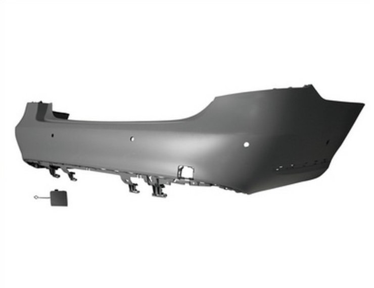 Acceder a la pieza Parachoques trasero imprimado, agujeros moldura, agujeros sensores