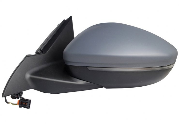 Retrovisor eléctrico izquierdo, convexo, térmico, imprimado, abatible, con intermitente, cortesía, side (2 pines - 10 pines)  pour OPEL MOKKA  pour OPEL MOKKA