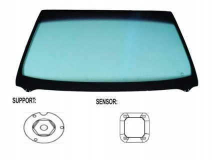 Acceder a la pieza Parabrisas verde, control solar