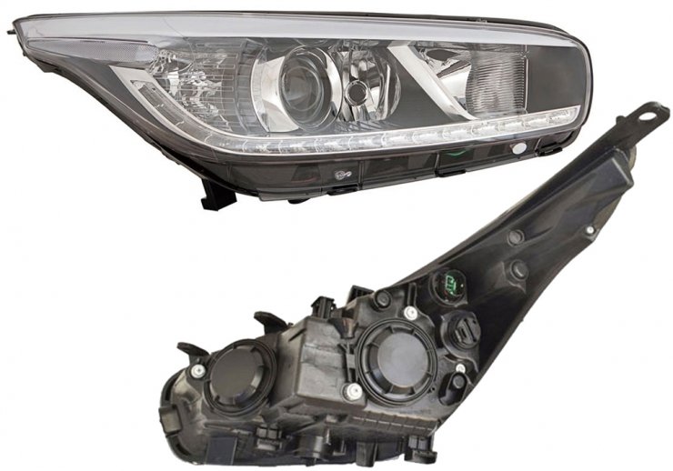 Acceder a la pieza Faro eléctrico derecho, negro, LED, H7+H7+H7 (motor)