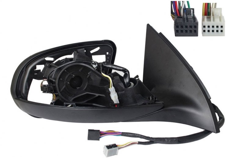Acceder a la pieza Retrovisor eléctrico derecho, asférico, térmico, imprimado, con intermitente, memoria, LED (4 pines - 7 pines)