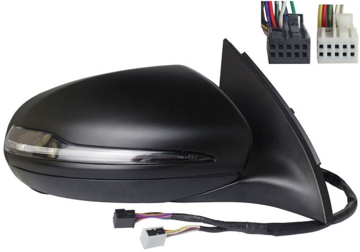 Acceder a la pieza Retrovisor eléctrico derecho, asférico, térmico, imprimado, abatible, con intermitente, memoria, LED (6 pines - 7 pines)