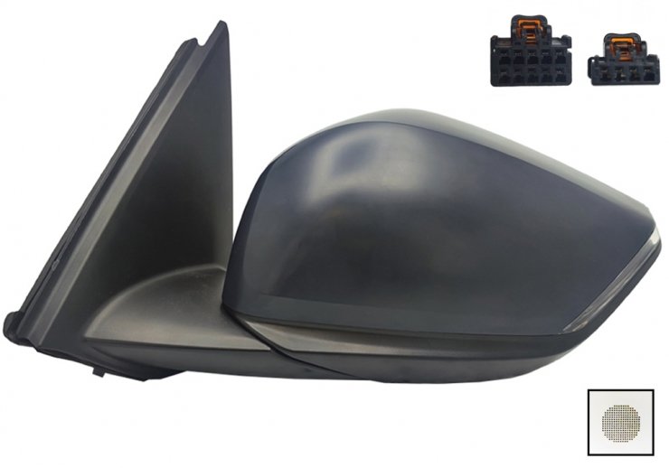 Acceder a la pieza Retrovisor eléctrico izquierdo, convexo, térmico, imprimado, abatible, con intermitente, cortesía, side (12 pines)