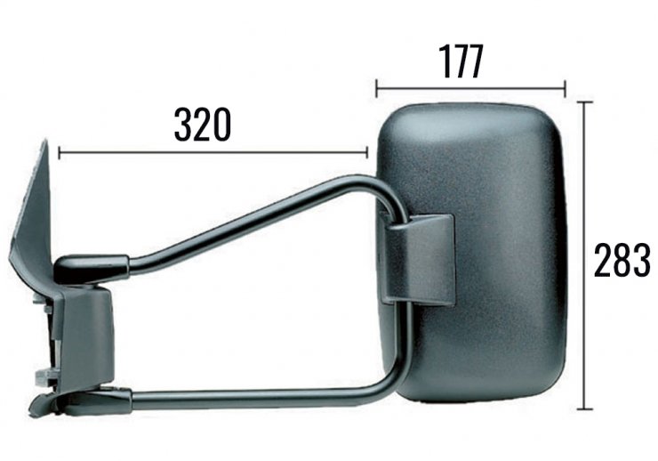 Acceder a la pieza Retrovisor manual izquierdo, convexo (Largo)