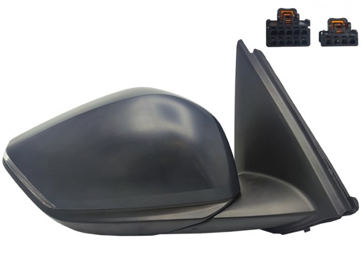 Retrovisor eléctrico derecho, convexo, térmico, imprimado, abatible, con intermitente, sonda, cortesía (12 pines) CITROEN-C4 pour CITROEN C4  pour CITROEN C4