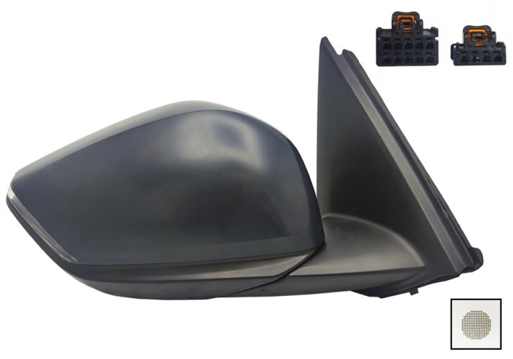Retrovisor eléctrico derecho, convexo, térmico, imprimado, abatible, con intermitente, sonda, cortesía, side (14 pines) CITROEN-C4 pour CITROEN C4  pour CITROEN C4