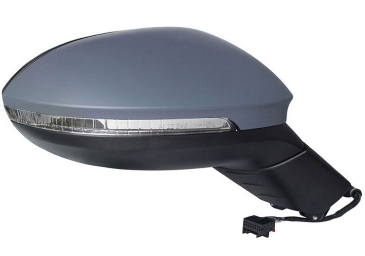Retrovisor eléctrico derecho, convexo, térmico, imprimado, con intermitente, LED (6 pines)  pour VOLKSWAGEN ID  pour VOLKSWAGEN ID