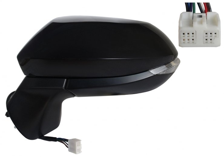 Acceder a la pieza Retrovisor eléctrico izquierdo, convexo, térmico, imprimado, abatible, con intermitente, LED, side (9 pines)