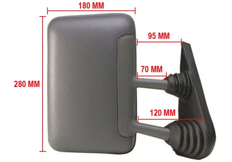 Acceder a la pieza Retrovisor manual derecho, convexo (Corto) (Hasta 1995)