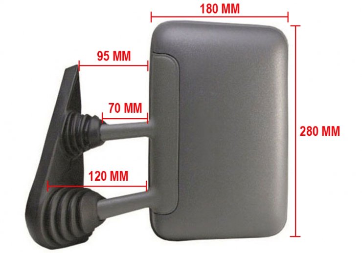 Acceder a la pieza Retrovisor manual izquierdo, convexo (Corto) (Hasta 1995)