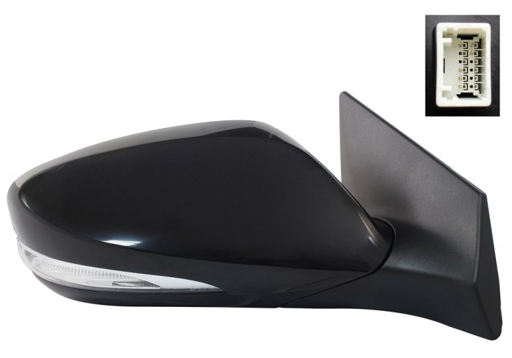 Retrovisor eléctrico derecho, convexo, térmico, imprimado, con intermitente (6 pines)  pour HYUNDAI ELANTRA  pour HYUNDAI ELANTRA
