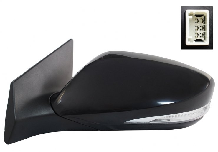 Retrovisor eléctrico izquierdo, convexo, térmico, imprimado, con intermitente (6 pines)  pour HYUNDAI ELANTRA  pour HYUNDAI ELANTRA