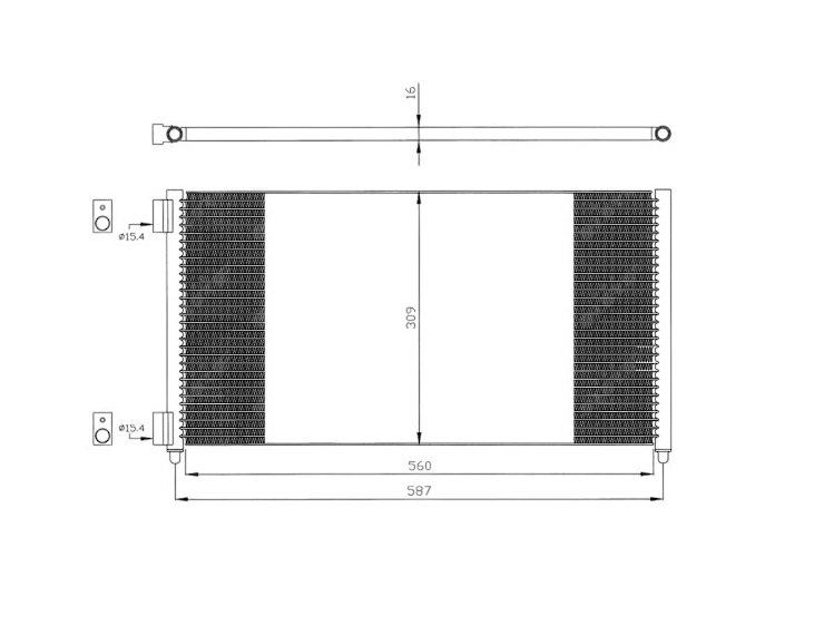 Acceder a la pieza Condensador de climatización 1,9JTD 09/01-> (562x331x16)
