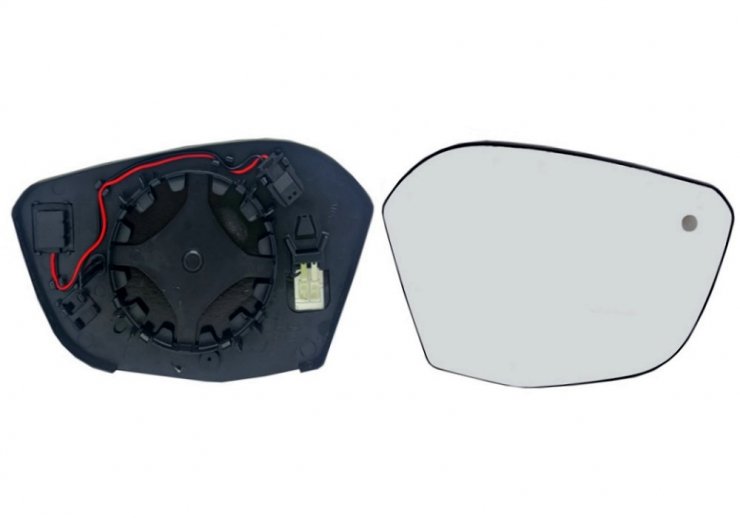 Acceder a la pieza Cristal + soporte retrovisor derecho, convexo, térmico, side (2 pines)