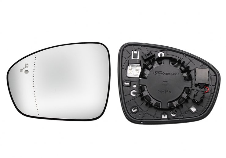 Acceder a la pieza Cristal + soporte retrovisor izquierdo, asférico, térmico, side (2 pines)