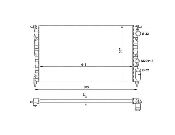 Acceder a la pieza Radiator 1,7L - 2,0L - 2,2L Acceder a la pieza Radiator 1,7L - 2,0L - 2,2L