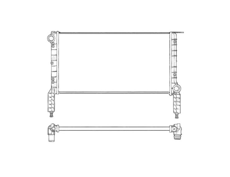 Acceder a la pieza Radiador 1,2L8V aire acondicionado (580x305x16)