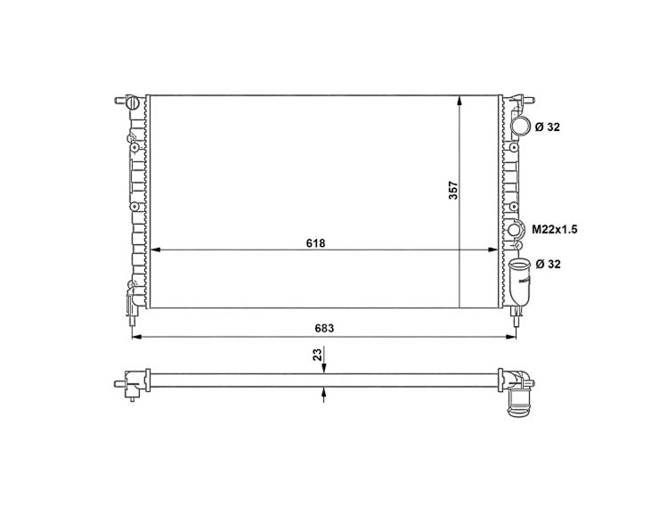 Acceder a la pieza Radiator 1,7L - 2,0L - 2,2L